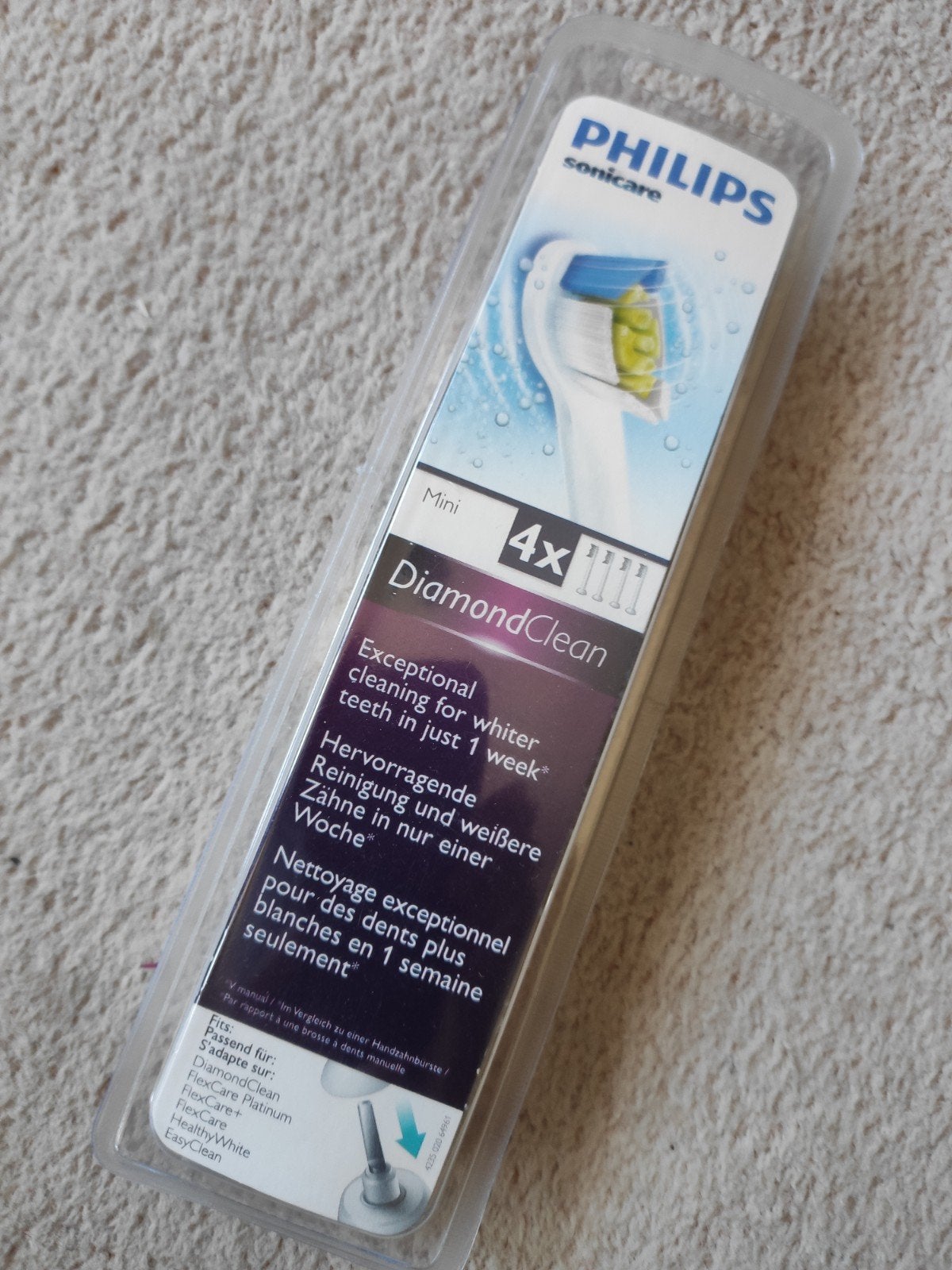 Philips Sonicare DiamondClean Mini Opzetborstels HX6074, Ophalen of Verzenden, Nieuw, Mondverzorging