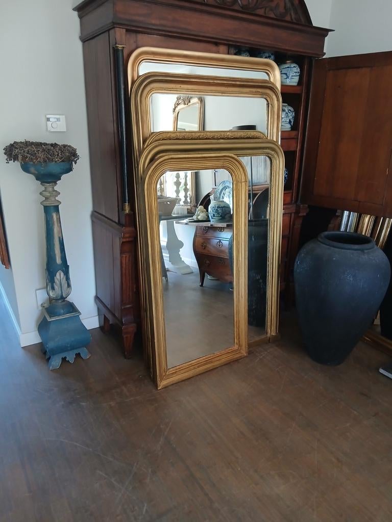 Stijlvolle Antieke Franse Spiegels Kuifspiegels, Huis en Inrichting, Ophalen, Rechthoekig, Minder dan 50 cm, Minder dan 100 cm