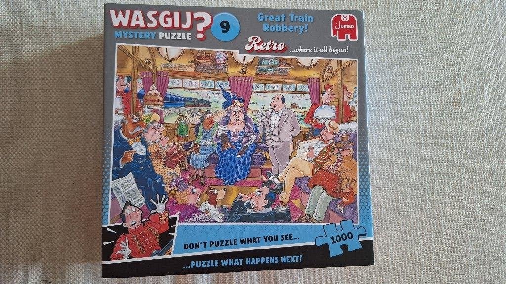 Wasgij puzzel 1000 stukjes mystery 9 retro, Ophalen of Verzenden, 500 t/m 1500 stukjes, Zo goed als nieuw, Legpuzzel