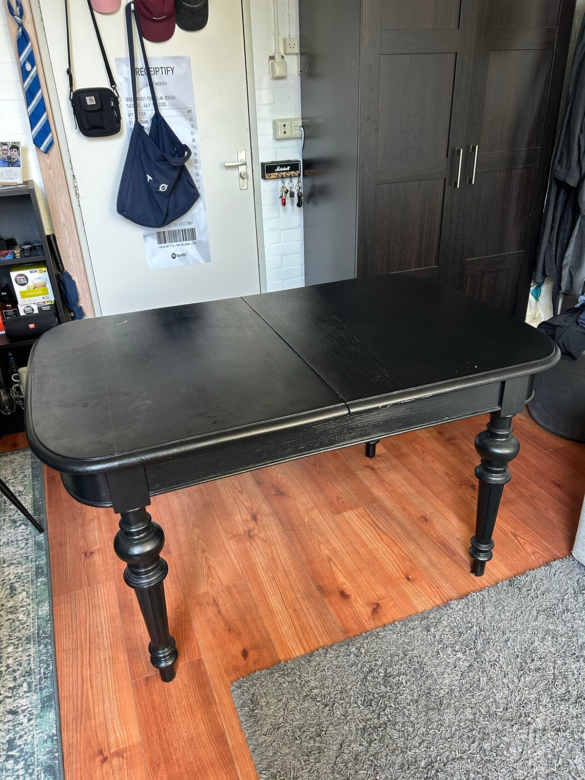 Uitschuifbare eettafel - Zwart
