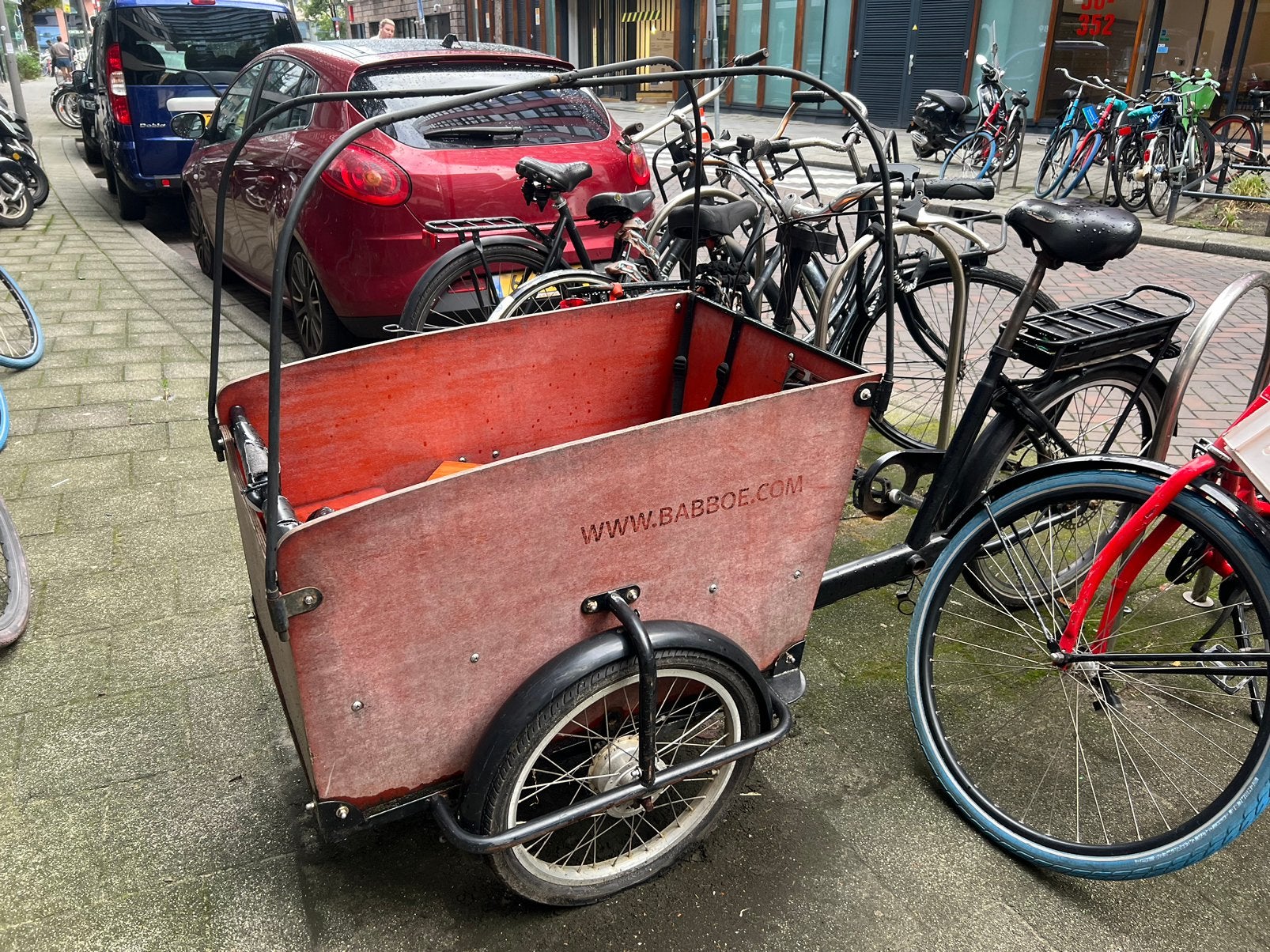 Babboe Big bakfiets opknapper met nieuwe trapas, Ophalen, Gebruikt, 4 kinderen of meer