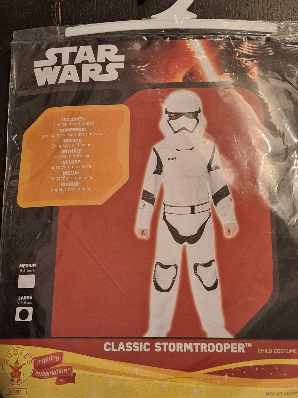 Star Wars classic stormtrooper maat 122/128, Ophalen of Verzenden, Gebruikt, 122 t/m 128, Jongen of Meisje