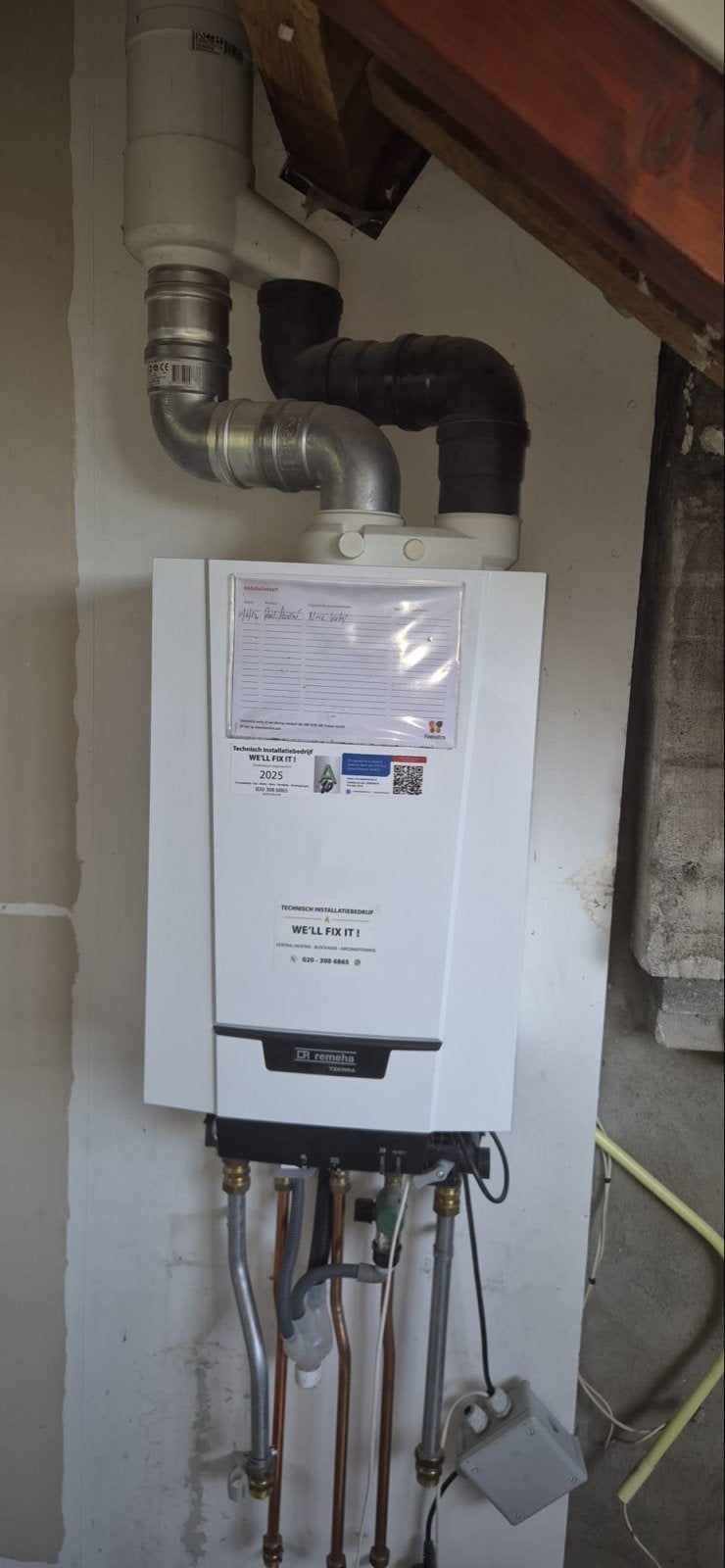 Remeha Tzerra M 28c Plus HR-ketel condenseren, Ophalen, Gebruikt, Hoog rendement (Hr), Cv-ketel of Combi-ketel