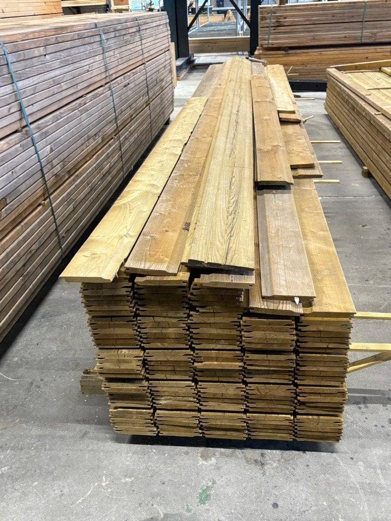 Houten schuttingplanken / Geïmpregneerd vurenhout - NIEUW!, Doe-het-zelf en Verbouw, Hout en Planken, Nieuw, Balk, Vuren, 300 cm of meer