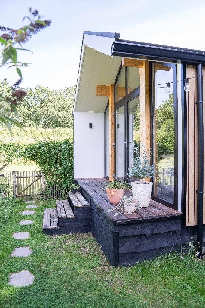 Luxe design Tiny house 54 m² | 4 jaar oud | €139.500, Gelderland, 2 slaapkamers, Chalet, 54 m²