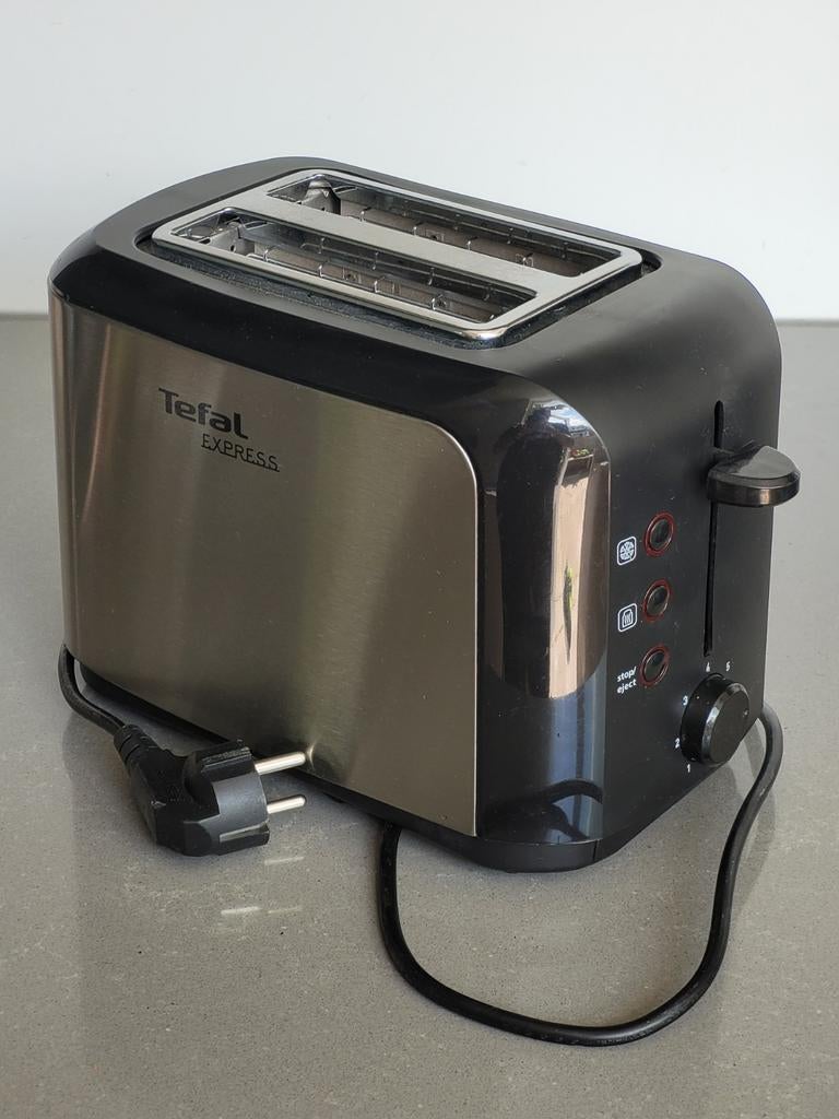 Tefal Express Broodrooster - 7 standen, ontdooifunctie, Witgoed en Apparatuur, Broodroosters, Ophalen, Zo goed als nieuw, Uitneembare kruimellade