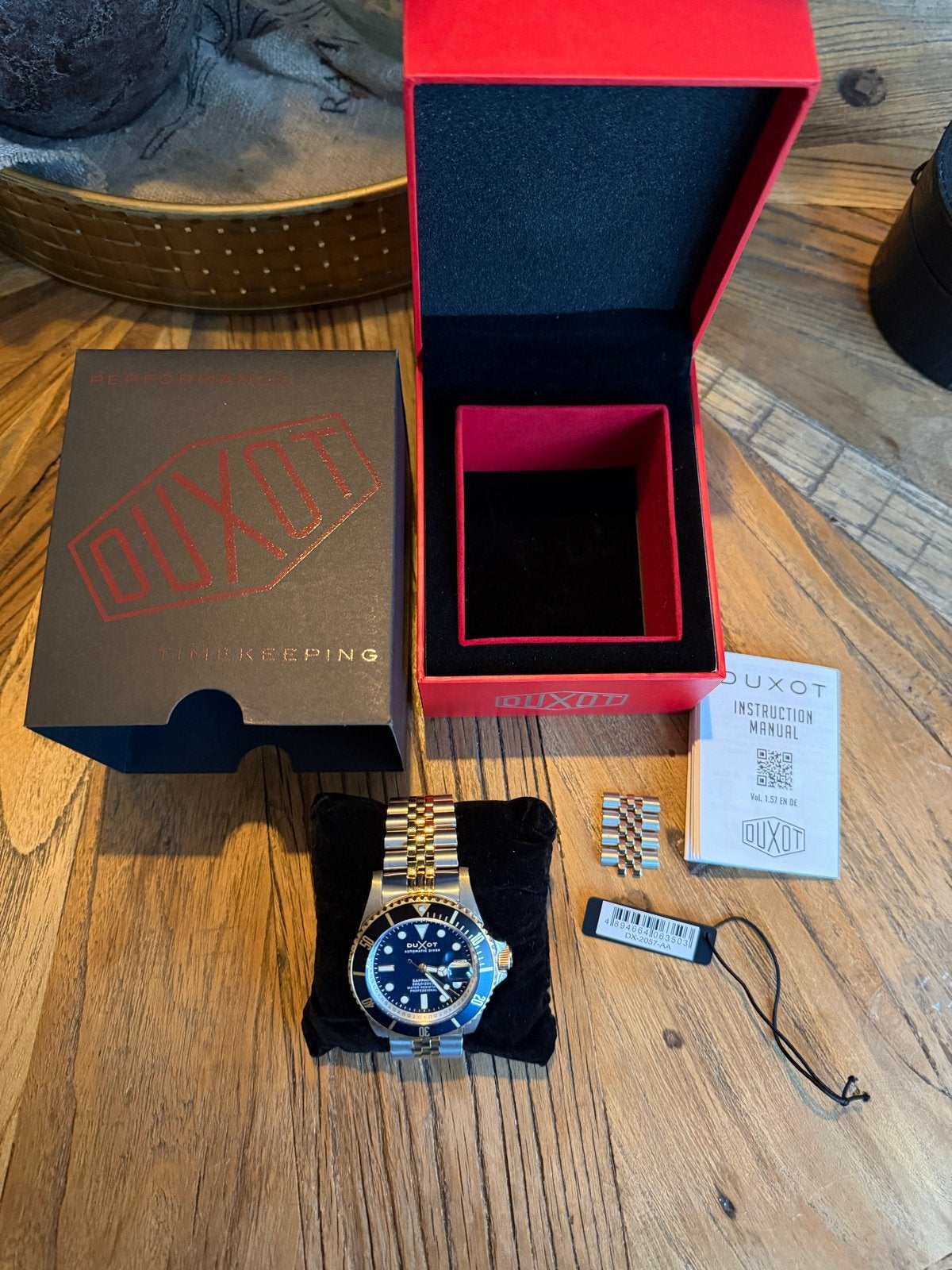 Duxot DX-2057-AA Automatisch Duikhorloge - Zo goed als nieuw, Sieraden, Tassen en Uiterlijk, Overige merken, Staal, Staal, Polshorloge