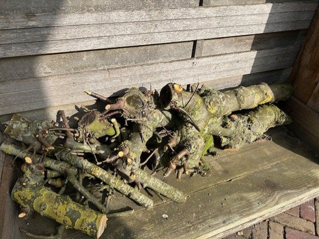 partij  brandhout (april  -appelboom), Minder dan 3 m³, Ophalen