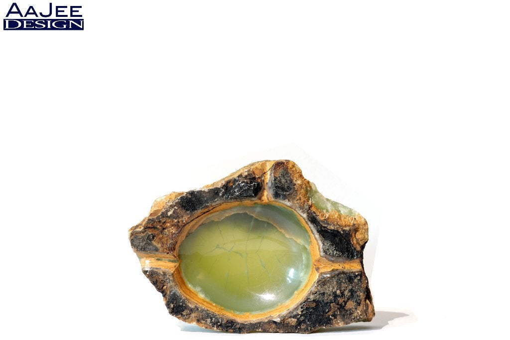 Vintage onyx asbak – Natuursteen, Ophalen of Verzenden, Gebruikt, Asbak