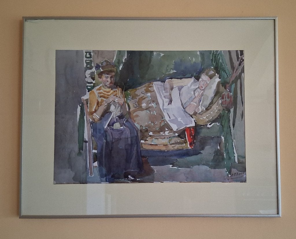 Henri Frédéric Boot (1877-1963) Aquarel 47 cm x 33 cm., Antiek en Kunst, Kunst | Schilderijen | Klassiek, Expressionistisch, Ophalen of Verzenden