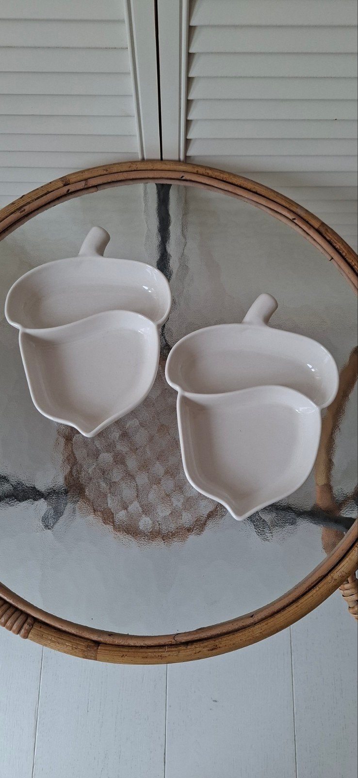2x Rivièra Maison Acorn Snack Bowls, Ophalen of Verzenden, Zo goed als nieuw, Porselein, Schaal of Schalen