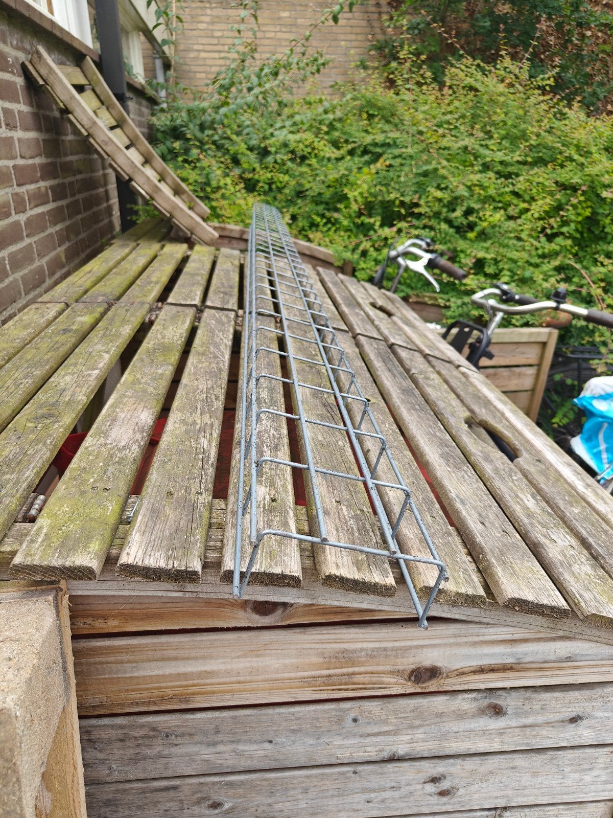 Verzinkte draadgoot 4 meter (14x6 cm), Ophalen