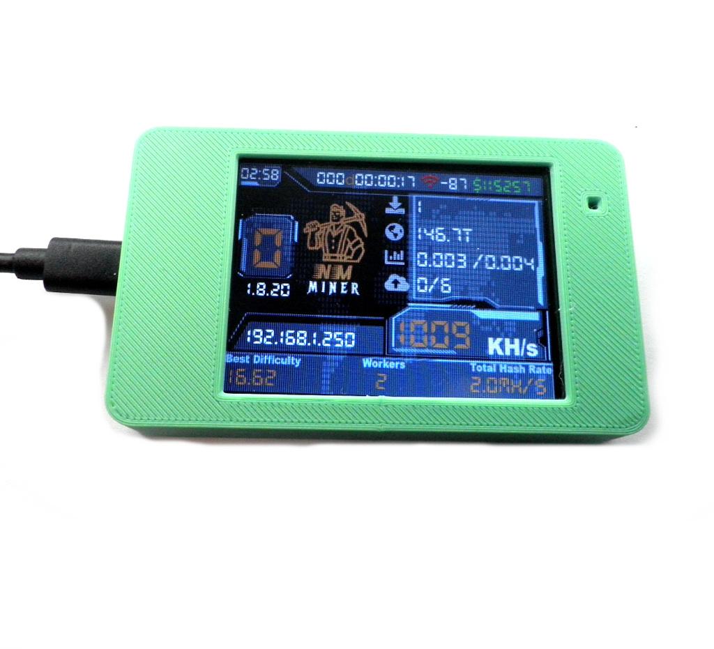 BTC NerdMiner 3 in 1 Ticker + Clock + 1000KH/s Lottery Miner, Verzenden, Nieuw, NerdMiner V3