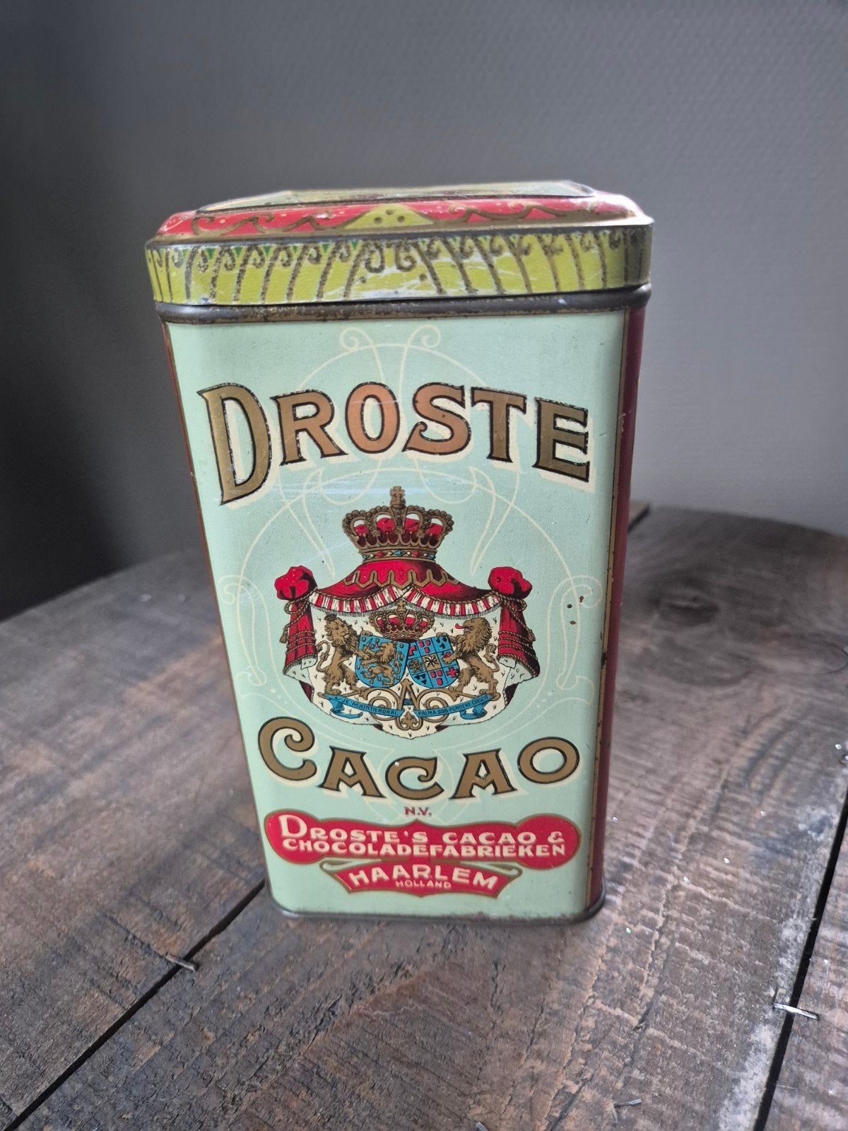 droste cacao blik, Verzamelen, Blikken, Ophalen of Verzenden, Gebruikt, Overige, Droste