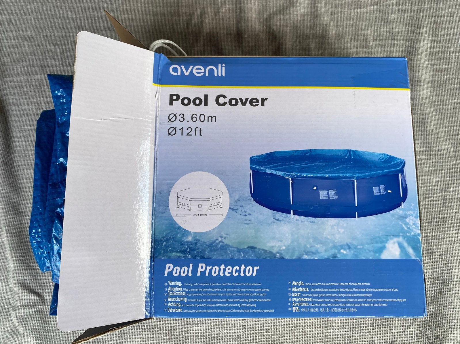 Nieuw Avenli Zwembadafdekzeil Ø3.60m / 12ft, Ophalen of Verzenden, Nieuw, Afdekzeil