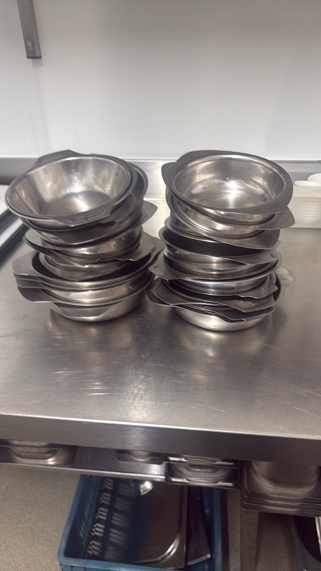 25 groenten schaaltjes RVS / staal? Horeca, Ophalen of Verzenden, Zo goed als nieuw, Rvs