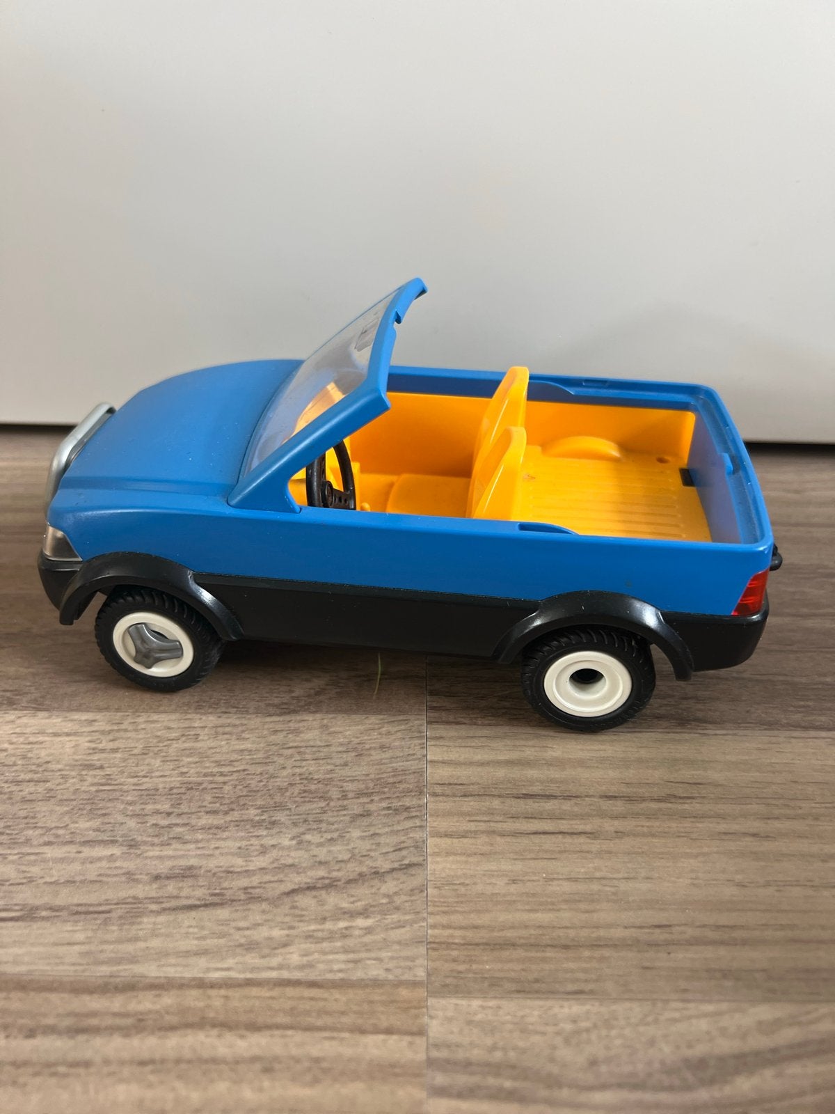 Playmobil blauwe jeep/cabriolet met gele stoelen, Ophalen, Gebruikt