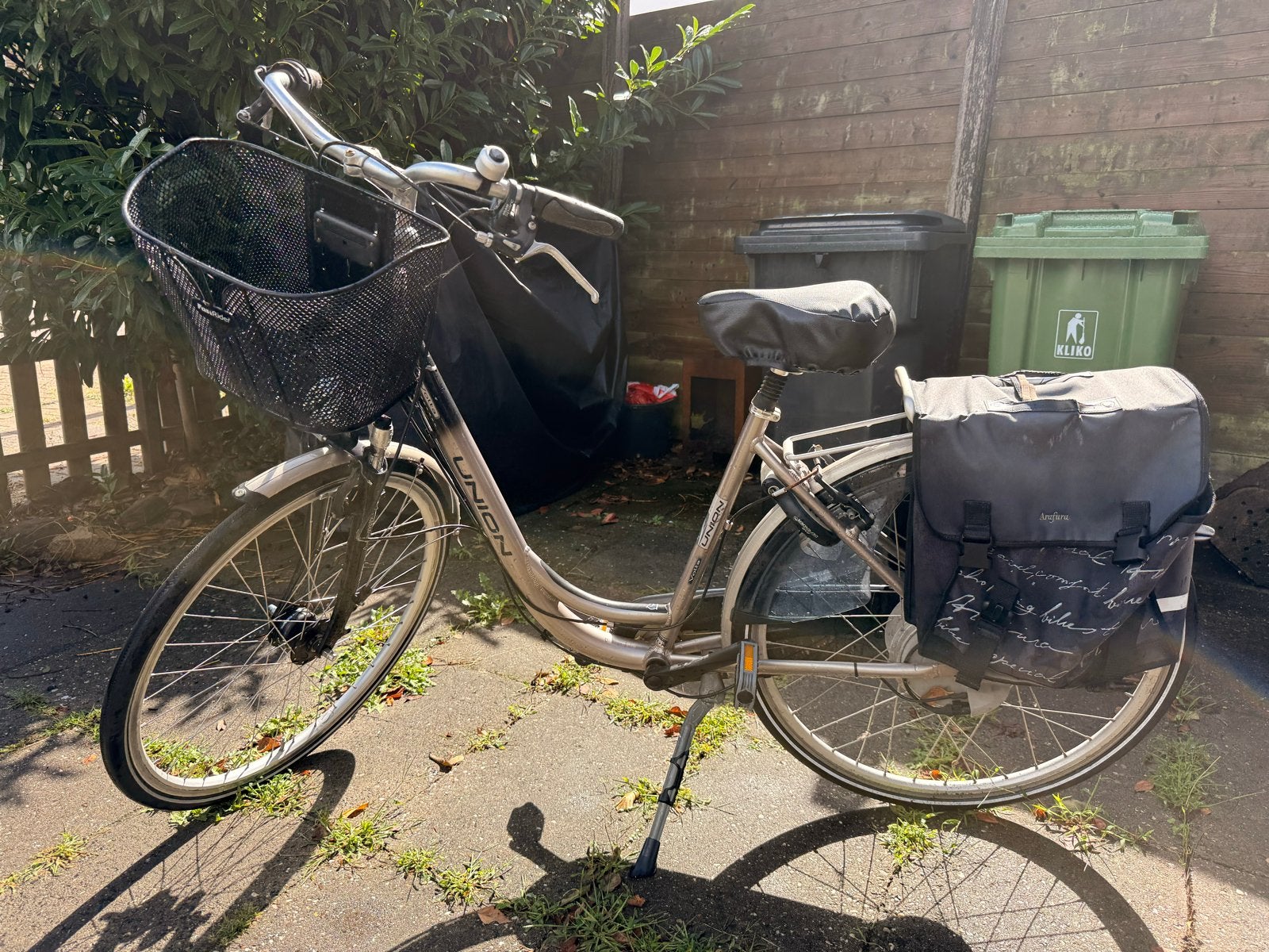 Union damesfiets met mand en fietstassen, Velgrem, Ophalen, Overige merken, 53 tot 56 cm
