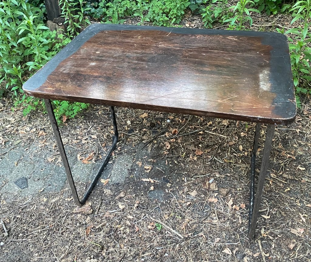 Tafel van Auping, afmetingen (LxBxH): 90x60x70 cm, Ophalen, Gebruikt, Bruin, Industrieel
