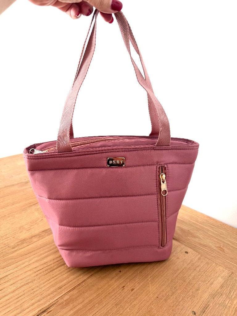 DKNY lunch tas koeltas waterafstotend geisoleerd oud roze, Verzenden, Zo goed als nieuw, Koeltas, Koelelement