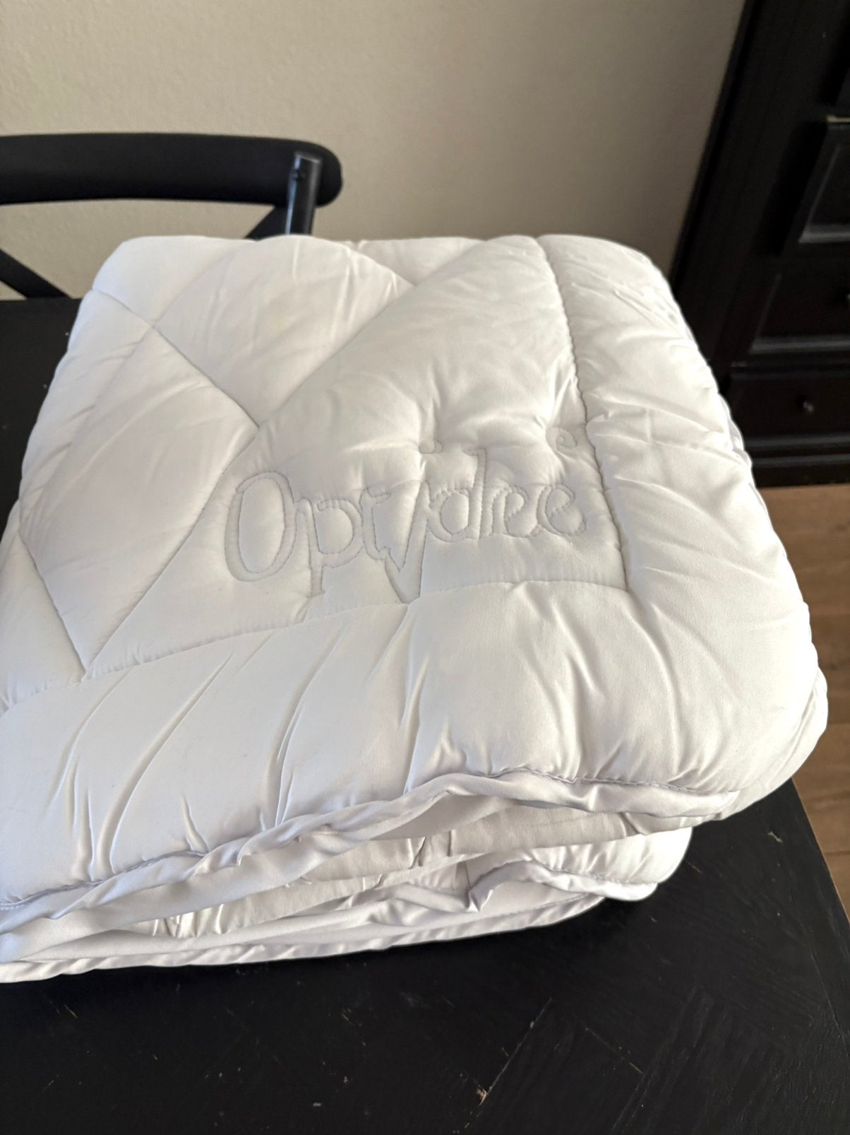 Optidee soft topper 90 x 200, Ophalen of Verzenden, Gebruikt, Eenpersoons, Wit