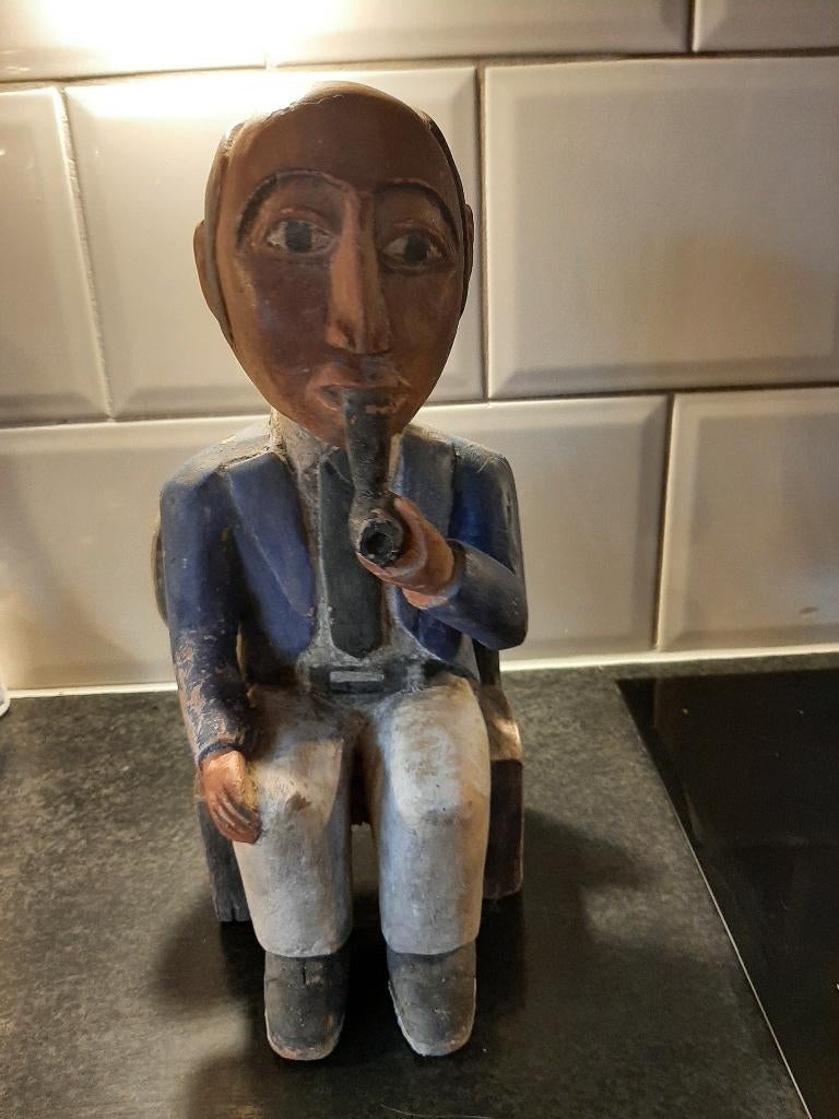 Baule houten beeld uit Ivoorkust, Ophalen of Verzenden, 20 - 50 cm, Beeld, Hout