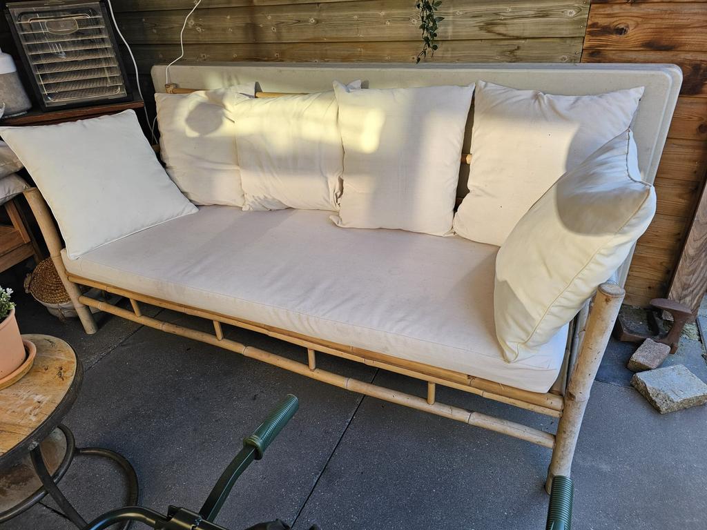 Bamboe bank 180 x 70, Ophalen, Zo goed als nieuw, Hout
