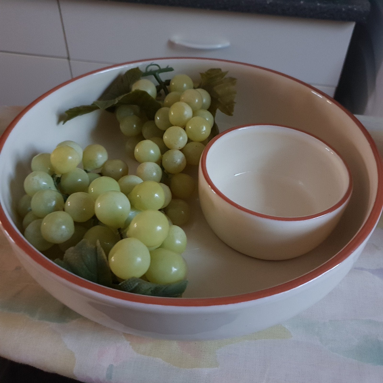 aparte tapasschaal schaal met vast sausbakje, Ophalen, Glas, Overige stijlen, Schaal of Schalen