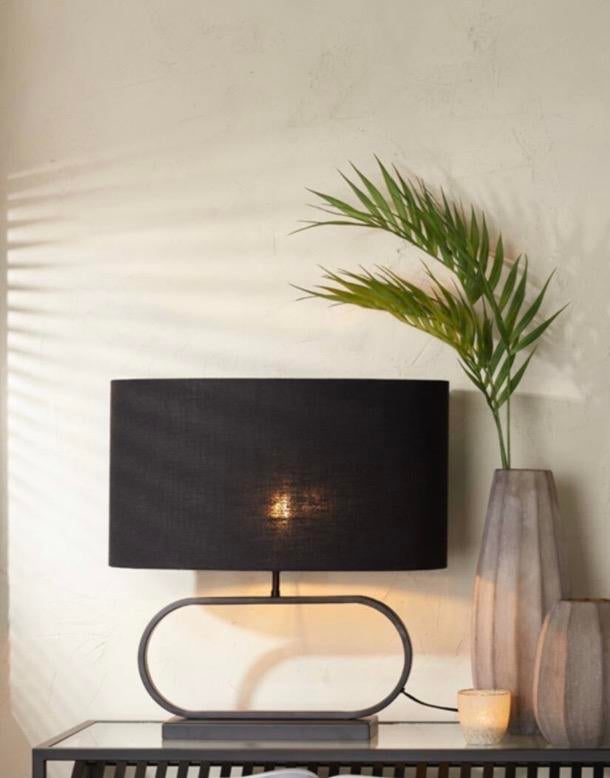 Light & Living Jamiro lampenvoet - Zwart, zo goed als nieuw, Ophalen of Verzenden, Zo goed als nieuw