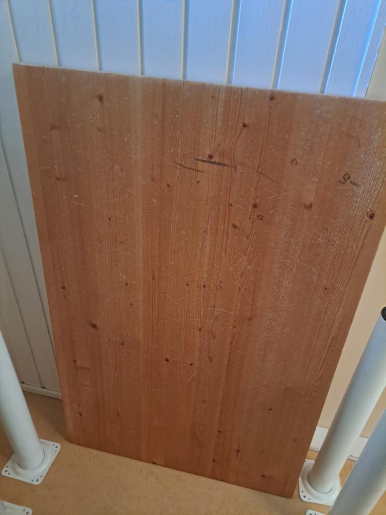 Houten  Lundia tafelblad met 4 poten, Huis en Inrichting, Tafels | Eettafels, Overige houtsoorten, Gebruikt, Tot twee personen