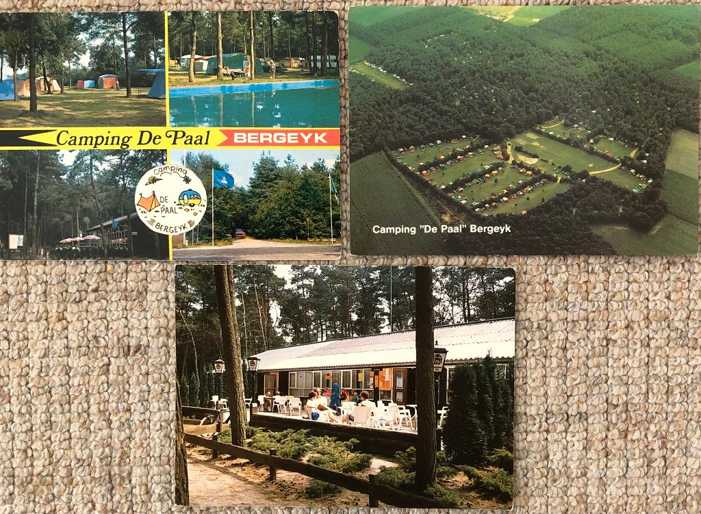 3 ansichtkaarten Bergeijk, camping De Paal, Verzamelen, Ansichtkaarten | Nederland, Ophalen of Verzenden, 1960 tot 1980, Gelopen