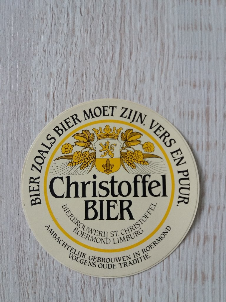 sticker Christoffel BIER, Ophalen of Verzenden, Zo goed als nieuw, Merk