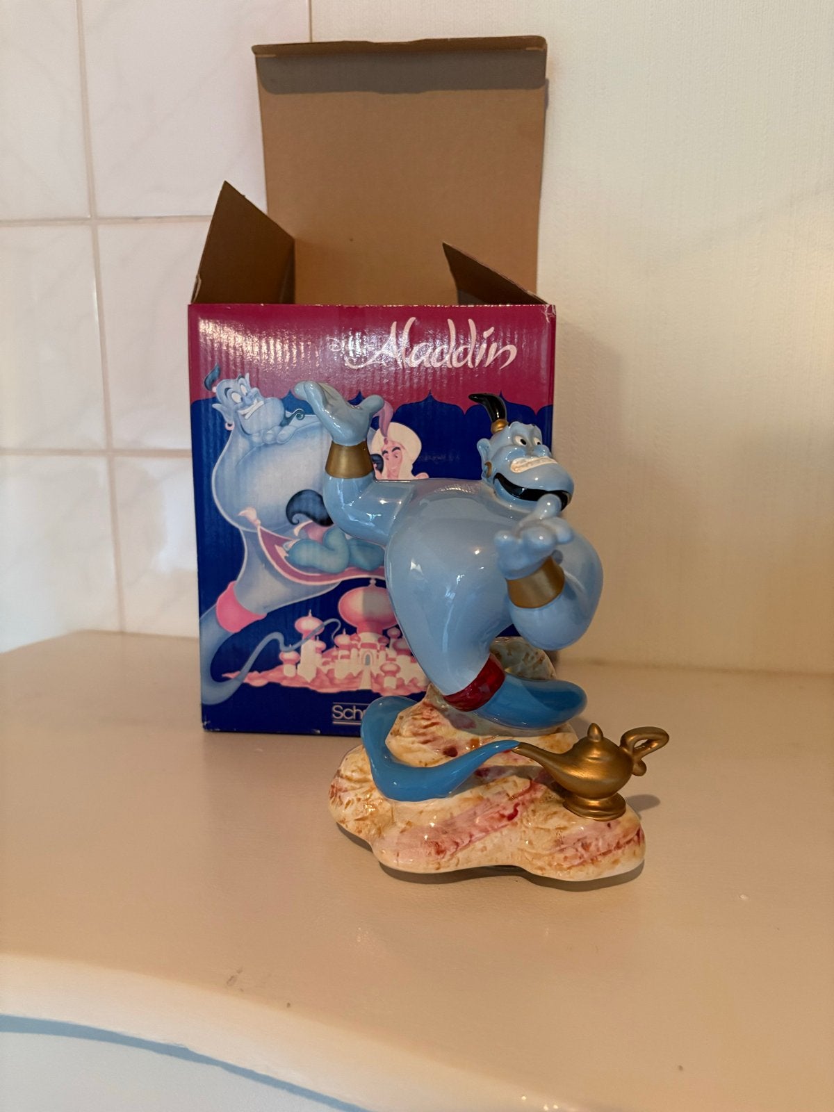 Muziekdoos Genie op een Rots - Origineel en Werkend, Ophalen, Overige figuren, Zo goed als nieuw, Beeldje of Figuurtje