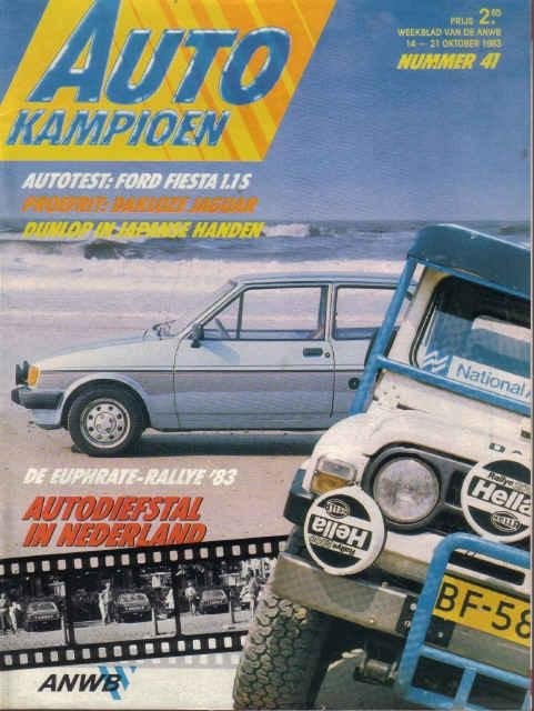 Autokampioen 41 1983 : Jaguar XJSC Cabrio - Ford Fiesta 1.1S, Ophalen of Verzenden, Gelezen, Algemeen