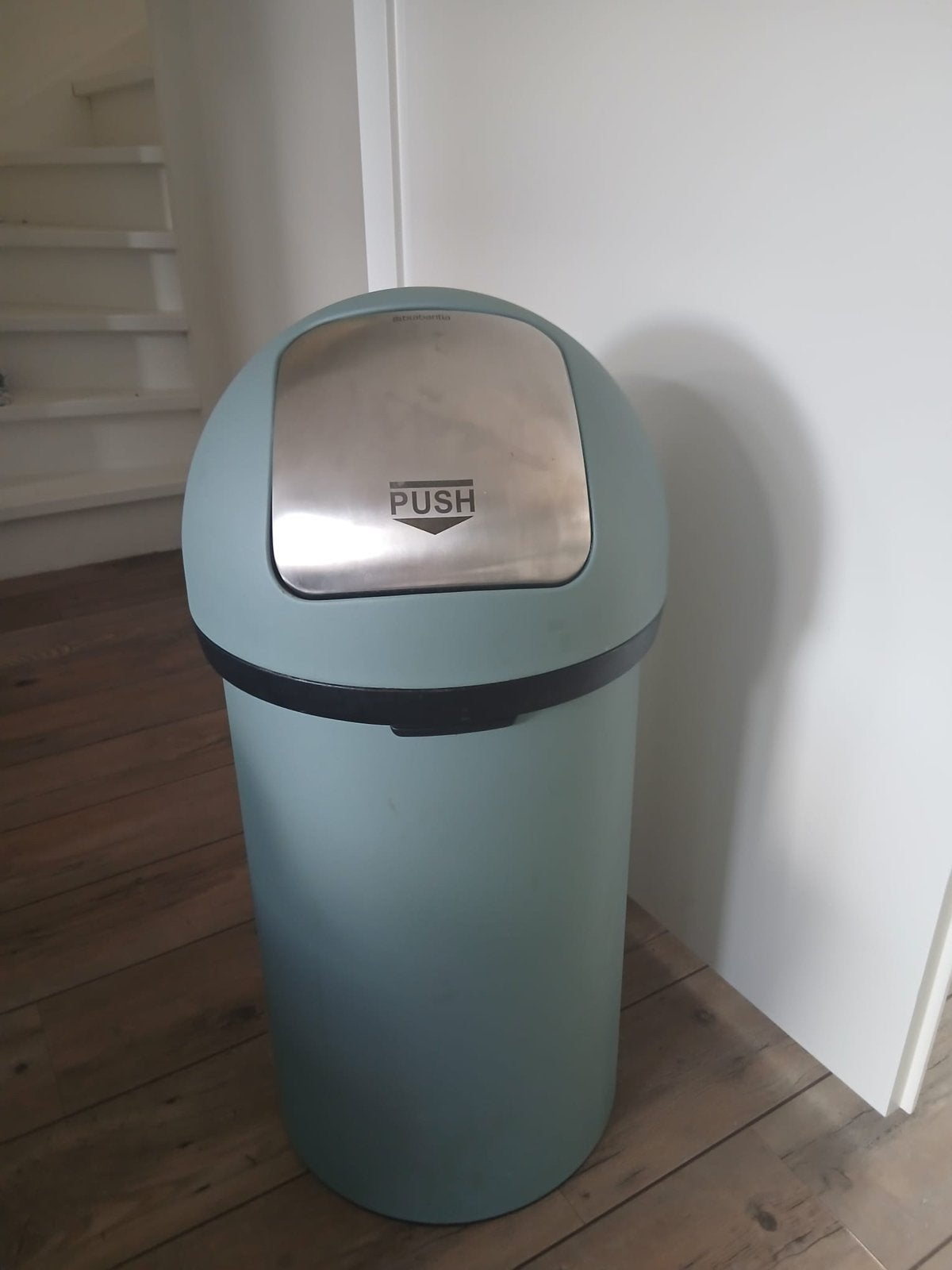 Brabantia prullenbak ( push bin), Ophalen, Zo goed als nieuw, Rvs
