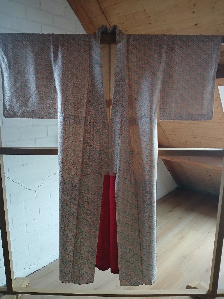 Traditionele Japanse Kimono colourful ougi, Ophalen of Verzenden