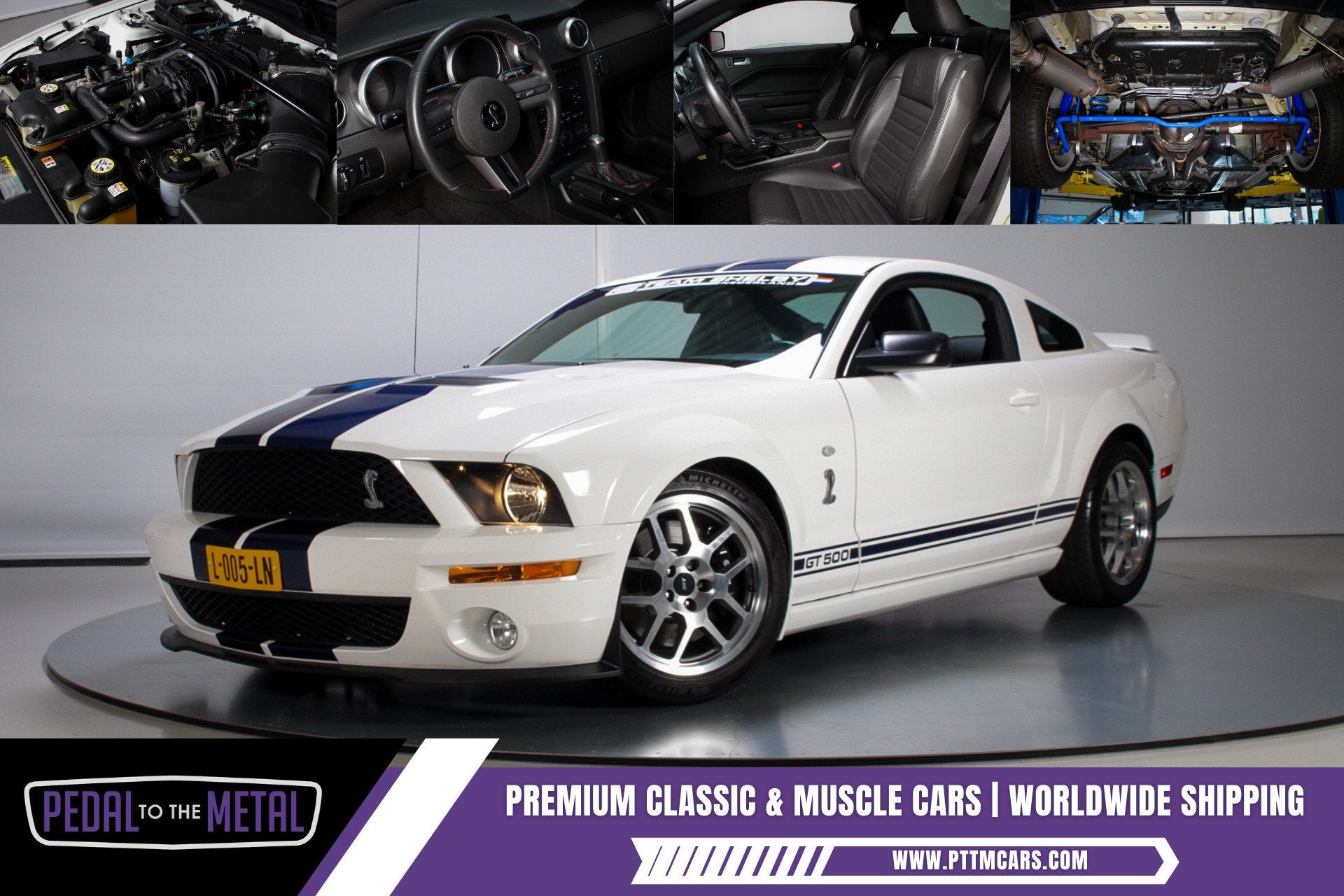 2007 Ford Mustang Shelby GT500, Auto's, Ford, Achterwielaandrijving, Gebruikt, 5400 cc, Wit