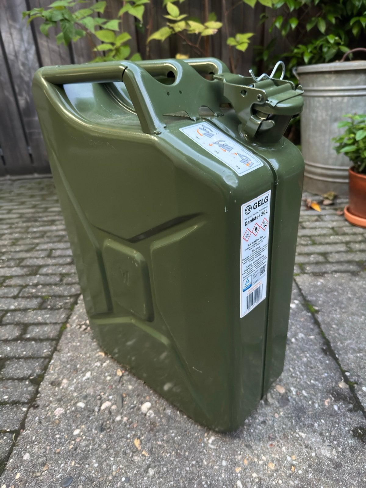 GELG Jerrycan 20L - Olijfgroen (1x gebruikt), Ophalen, Zo goed als nieuw