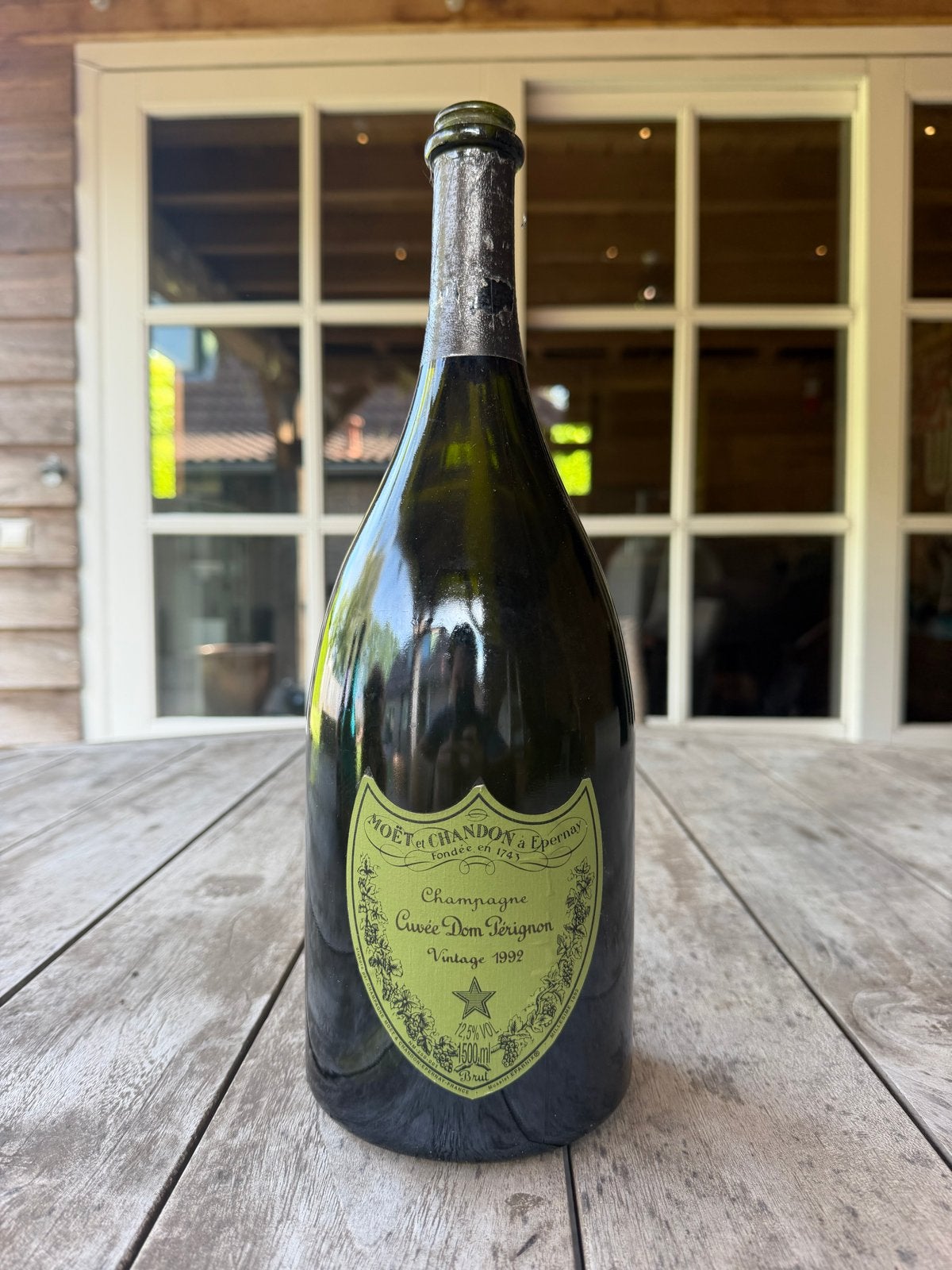 Dom Pérignon Vintage 1992 (LEEG) Champagne Magnum 1.5L, Ophalen of Verzenden, Gebruikt, Frankrijk, Champagne