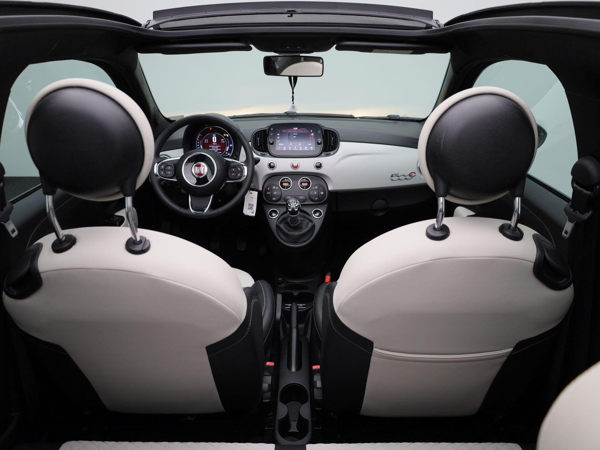 Fiat 500 1.0 Hybrid Cult | Cabrio | LMV | DAB | Cruise contr, Auto's, Fiat, 12 maanden, Euro 6, 4 stoelen, Zwart
