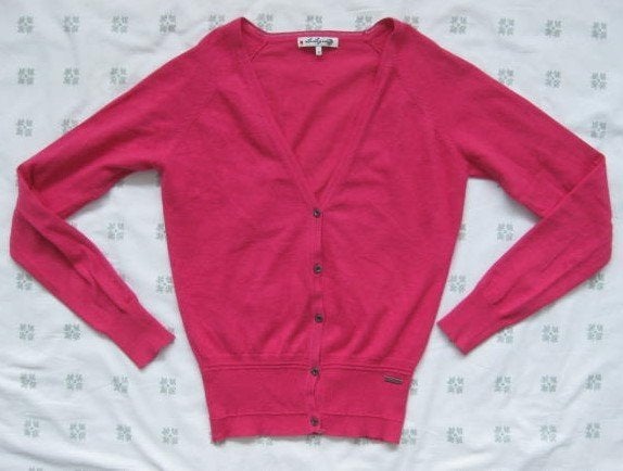 La Ligna roze vest, V-hals knoopjes, maat S, Kleding | Dames, Ophalen of Verzenden, Zo goed als nieuw, Roze, Maat 36 (S)