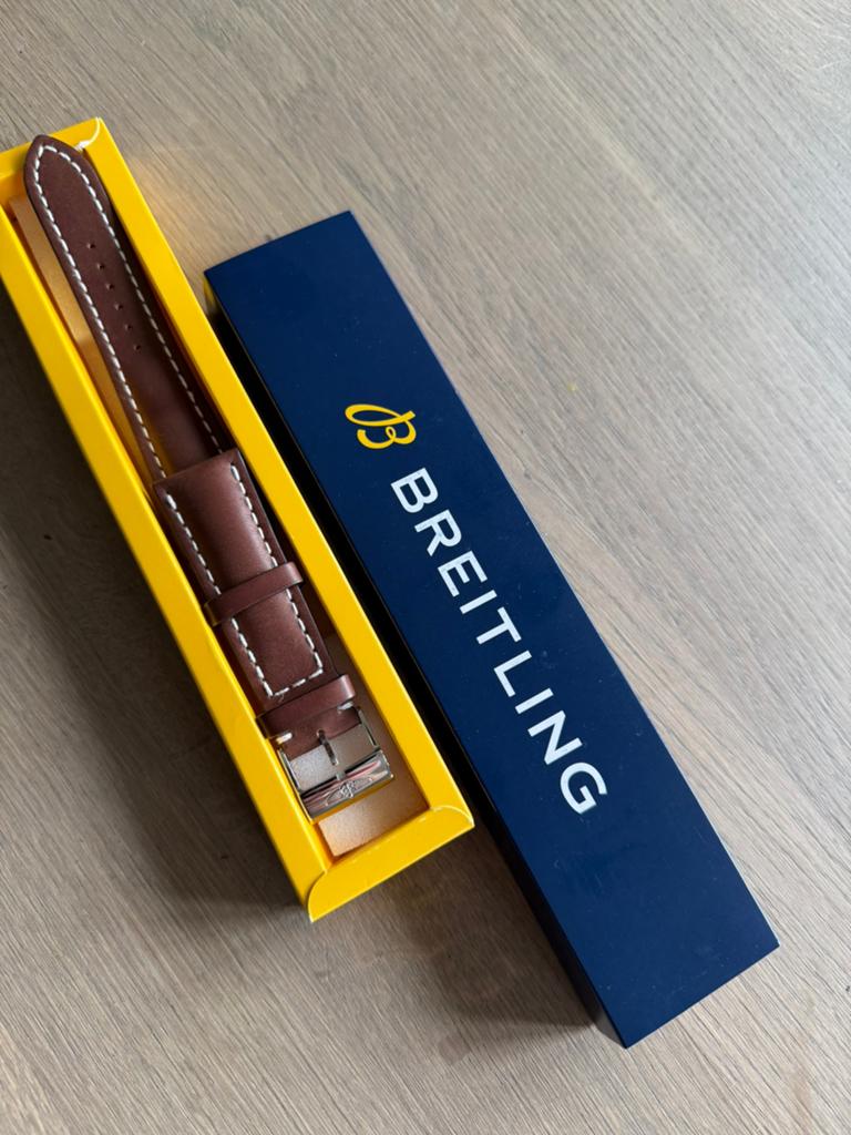 Breitling Calf skin strap brown 24-20, Ophalen of Verzenden, Nieuw