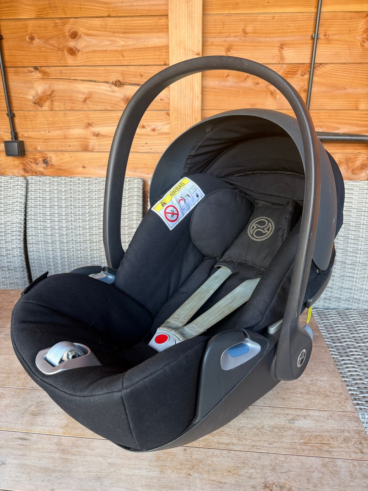 Cybex autostoel met verkleinkussen, 0 t/m 13 kg, Gebruikt, Autogordel, Zijbescherming