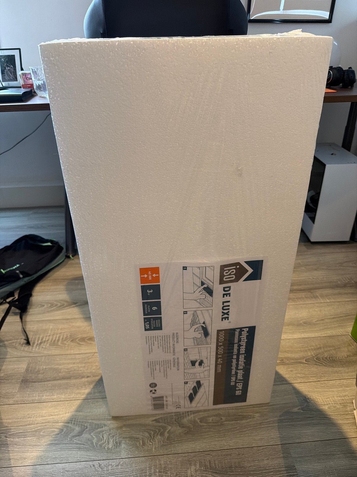 ISO DE LUXE Polystyreen isolatieplaat EPS 60 (1000x500x40mm), Doe-het-zelf en Verbouw, Isolatie en Afdichting, Nieuw, Minder dan 5 m²