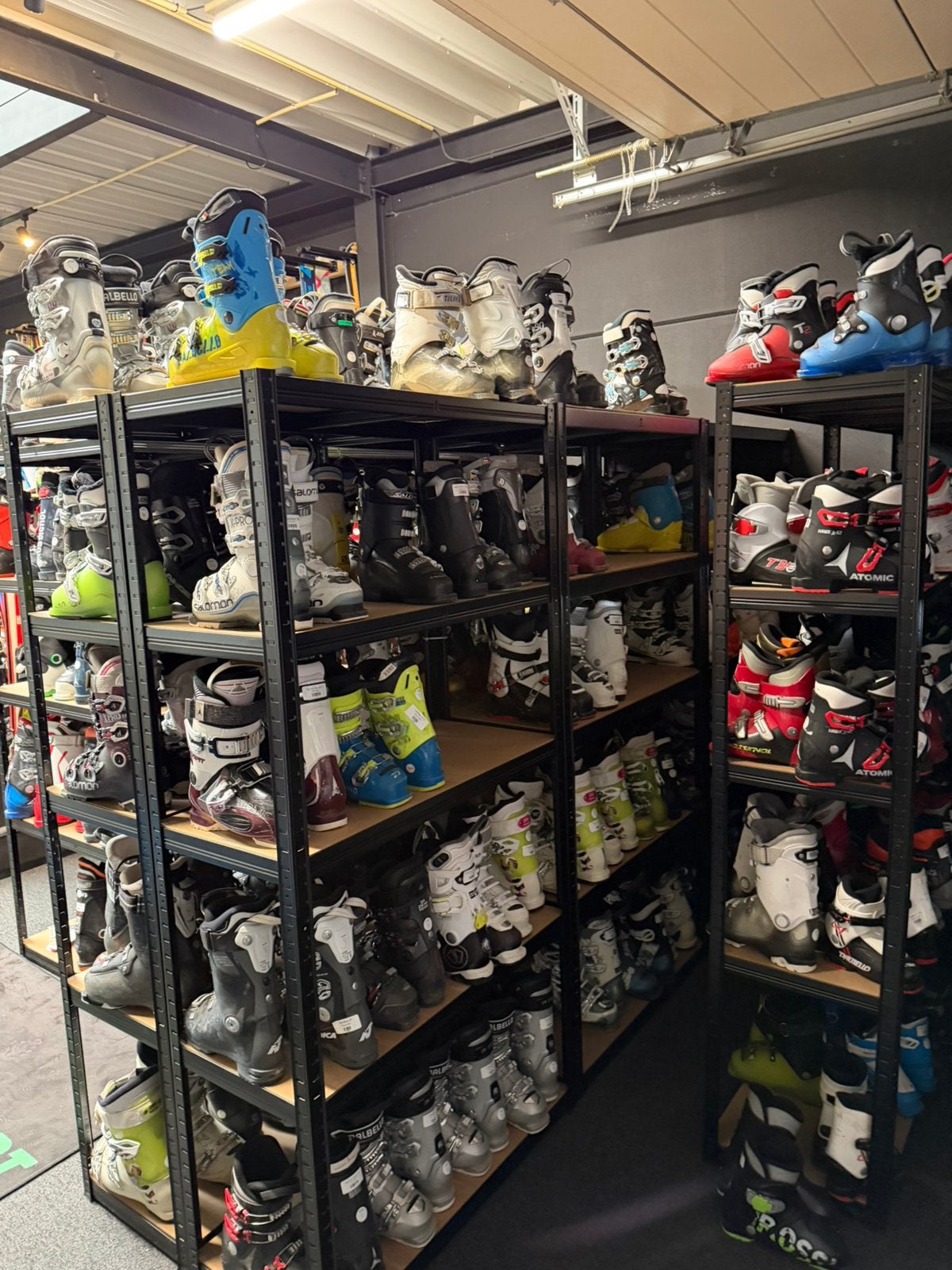 Partij skischoenen 35 paar of meer in overleg, 160 tot 180 cm, Gebruikt, Schoenen, Skiën