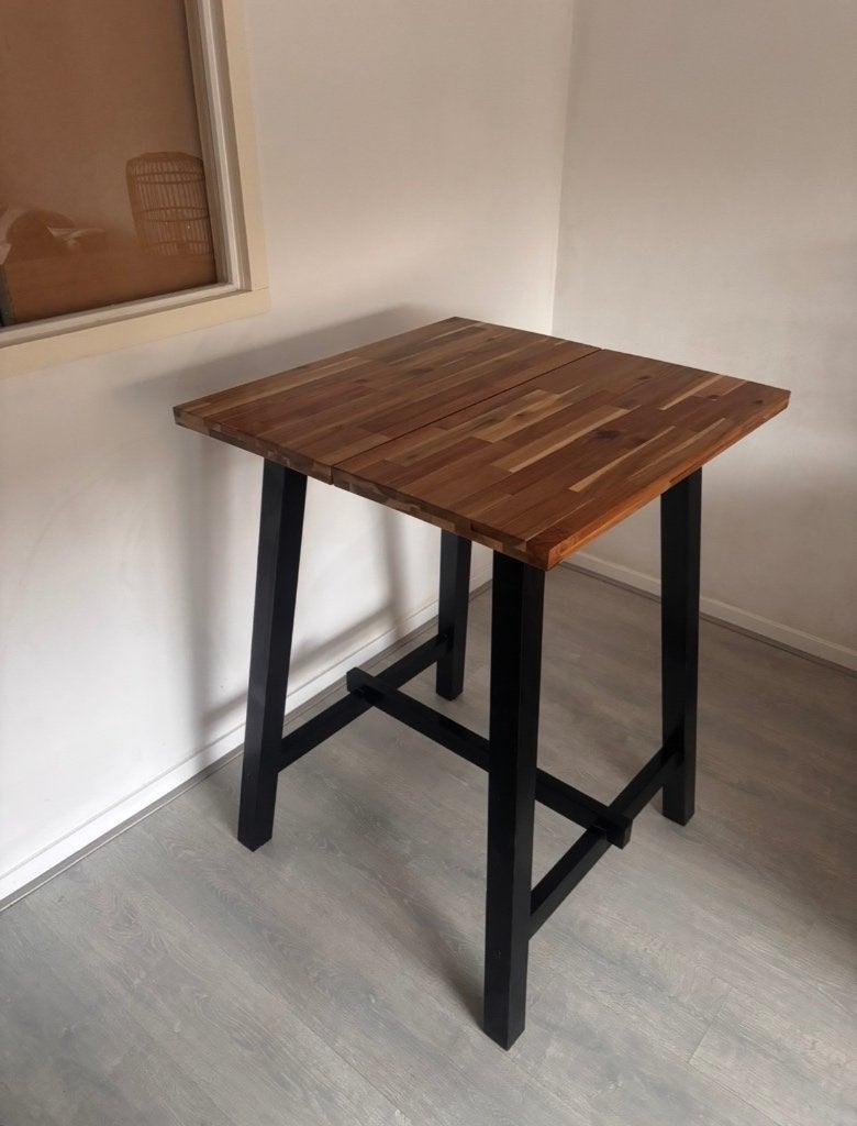 Bartafel+ stoelen, Huis en Inrichting, Ophalen, 50 tot 100 cm, Vierkant, 50 tot 100 cm