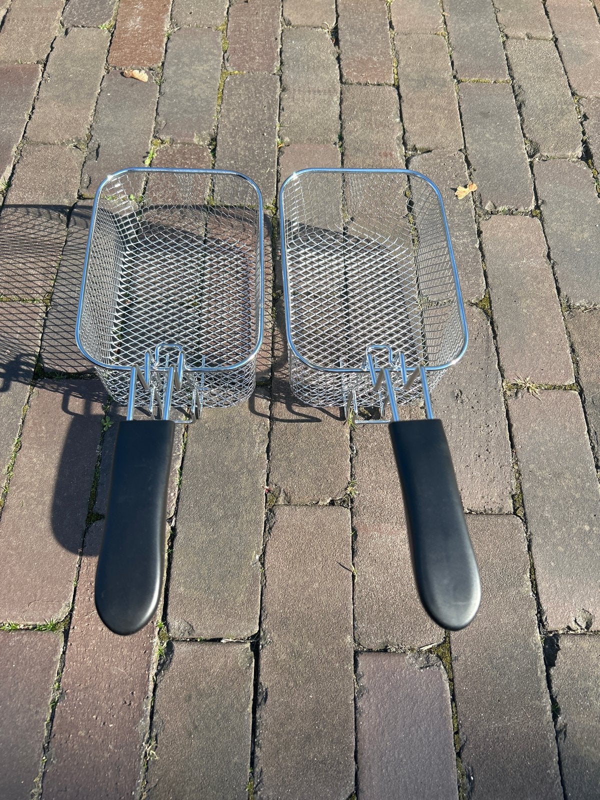 Friteusemanden (2 stuks) - Zo goed als nieuw, Minder dan 1 liter, Ophalen of Verzenden, Zo goed als nieuw, Duo-friteuse
