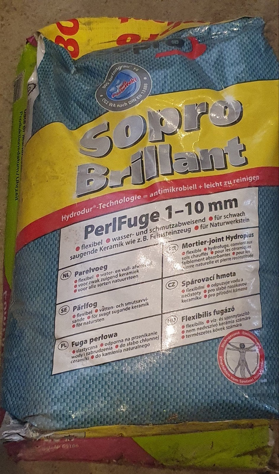 Sopro Brillant PerlFuge 1-10 mm - Flexibele Voegmortel, Doe-het-zelf en Verbouw, Ophalen, Nieuw, Overige materialen, Overige typen