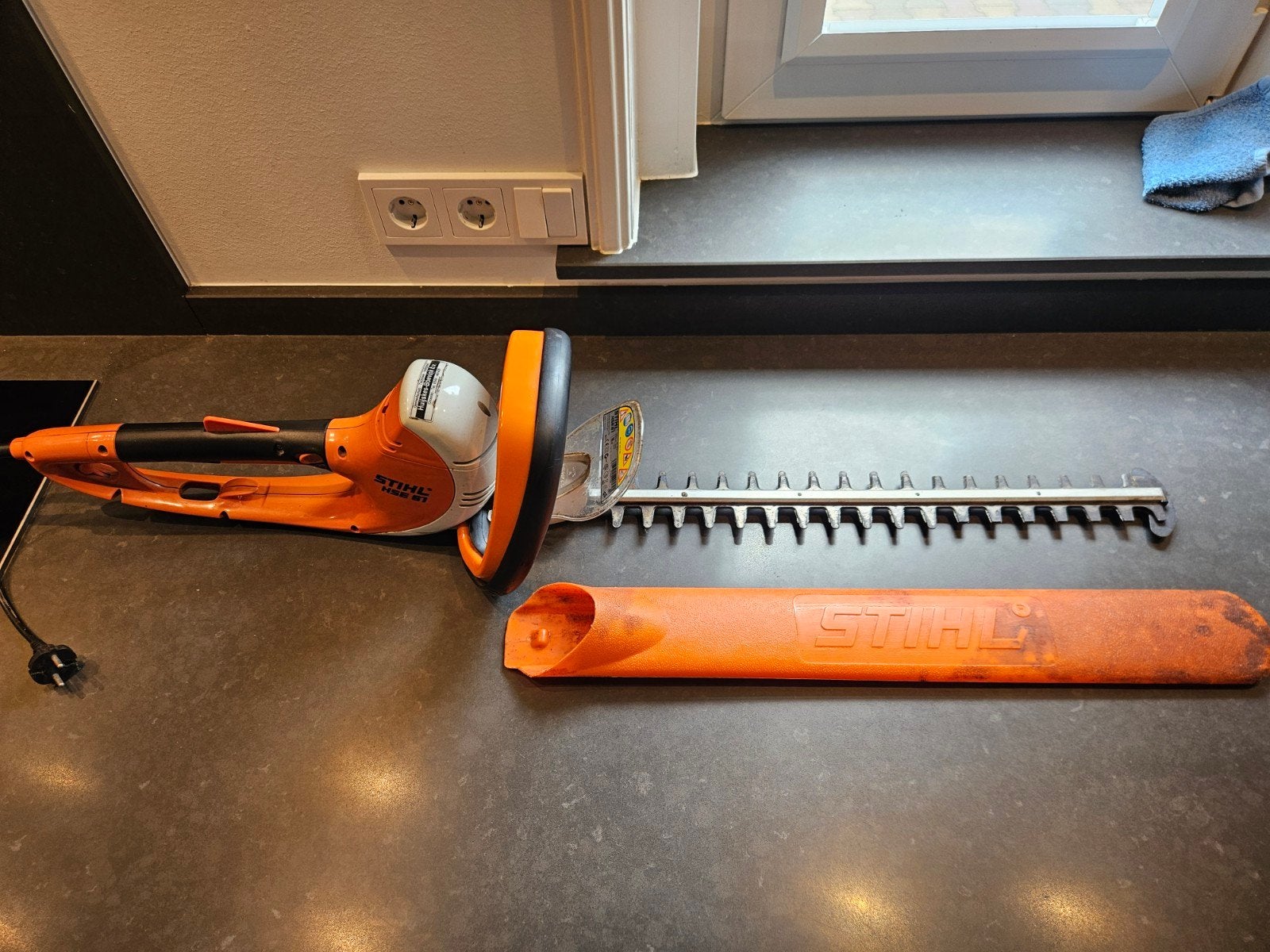 Krachtige Stihl HSE 61 Heggenschaar - in goede staat, Ophalen of Verzenden, Gebruikt, Elektrisch, STIHL