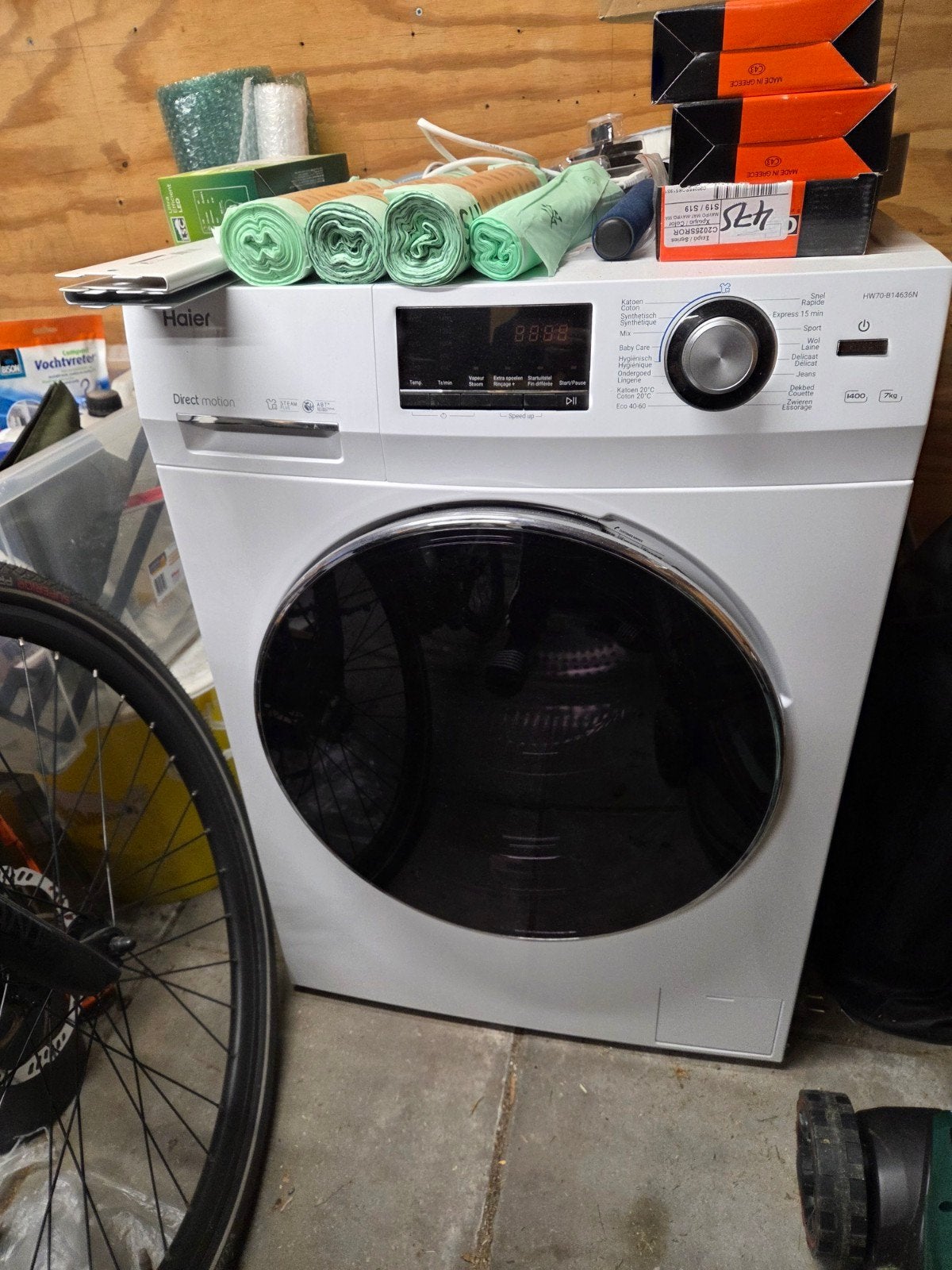Haier wasmachine, Witgoed en Apparatuur, Ophalen, Gebruikt, Voorlader, Kort programma